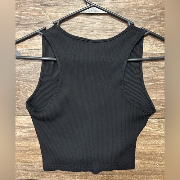 SHEIN Black Ribbed Crop Top - Picture 2 of 3